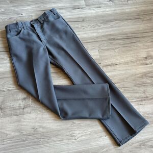 SOLD 70s Levis Grey Sta-Prest High Waist Action Slacks USA 34 x 31